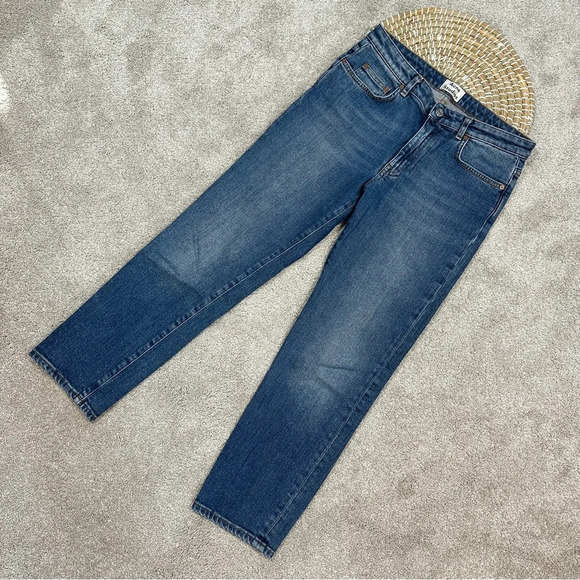 Acne Studios Row Str Vintage Jeans Stretch Mide-Rise Ankle Crop Straight 27/32 - Picture 1 of 13